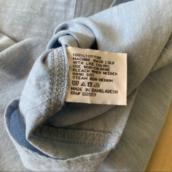 SPLIT, Chambray, Short Sleeve, Button Down, Sz XL - Picture 7 of 7